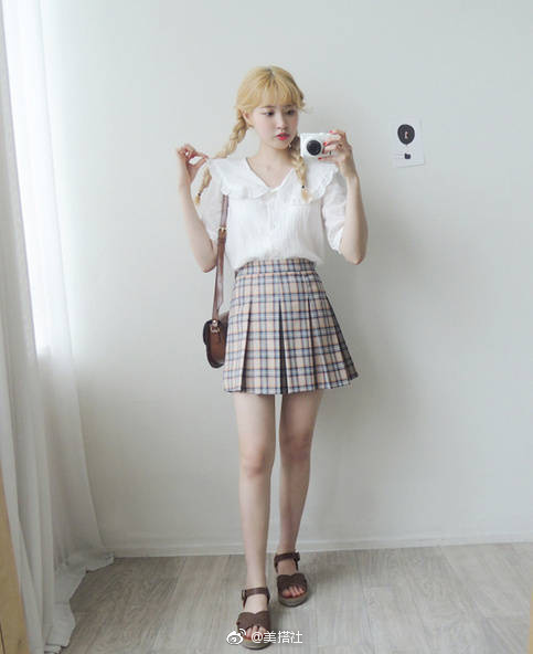 网络美女照片:159cm小女生的显高穿衣搭配技巧 8