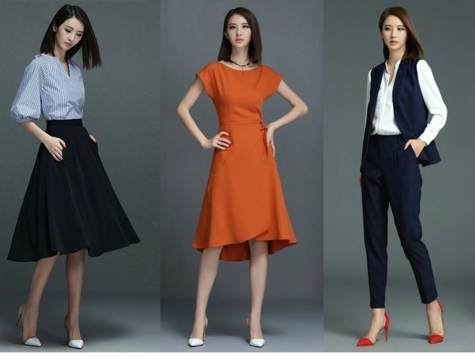 网络美女照片:职业女性的大气职场穿搭技巧穿出 5