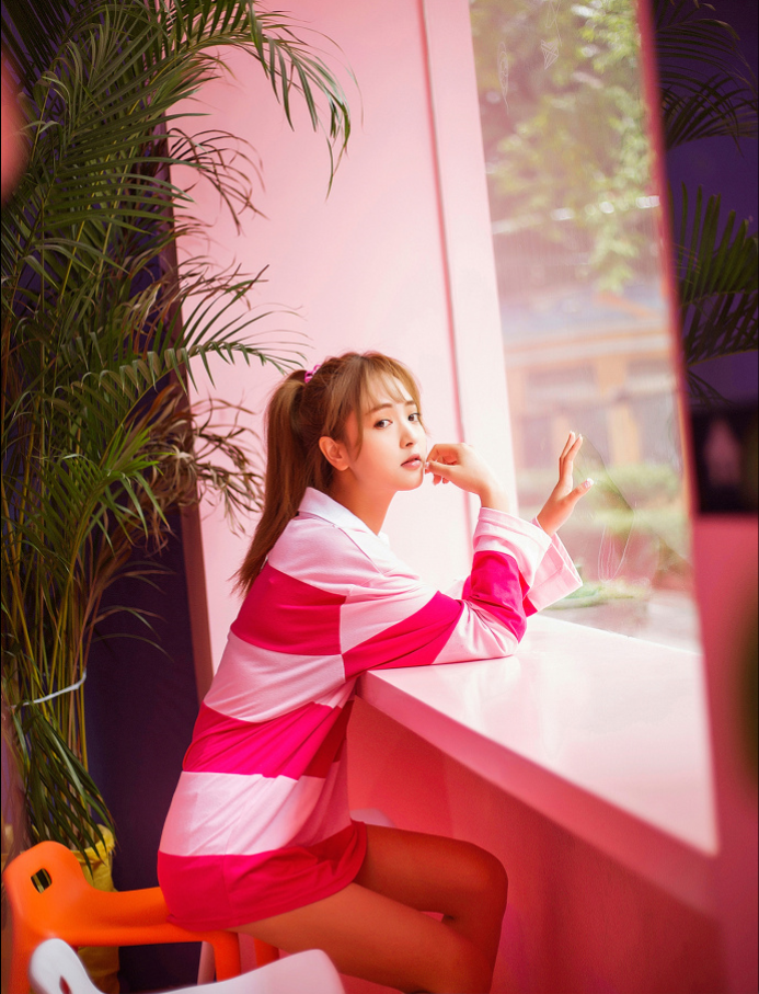 很高兴遇见你Pink girlLikeGirls-窦鹤鑫清纯美女图片 11