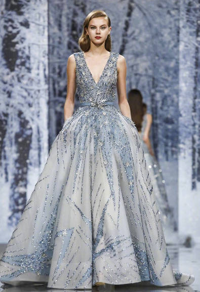 欧美图片Ziad Nakad Couture FW 2017美到开挂的冰雪女王