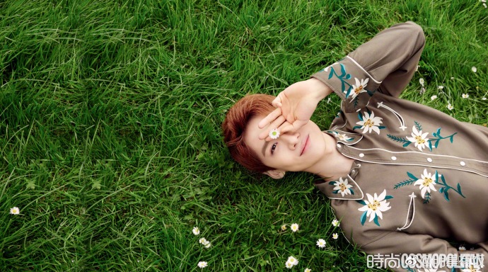 小鲜肉男明星帅哥王俊凯穿印花丝绸衬衫撞衫白 9