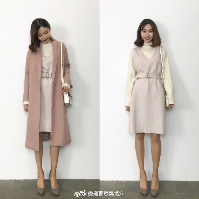 网络美女秋冬穿搭：一件单品多种穿衣搭配图片 2