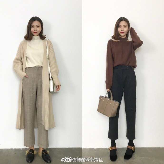 网络美女秋冬穿搭：一件单品多种穿衣搭配图片 5