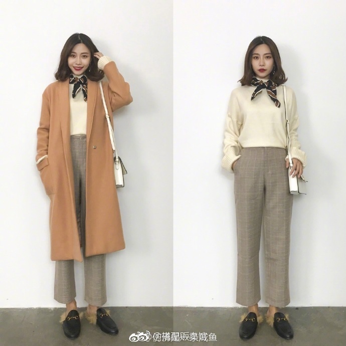 网络美女秋冬穿搭：一件单品多种穿衣搭配图片 7