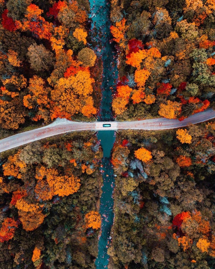 航拍秋天风景图片_我和秋天有个约会美景图片 5