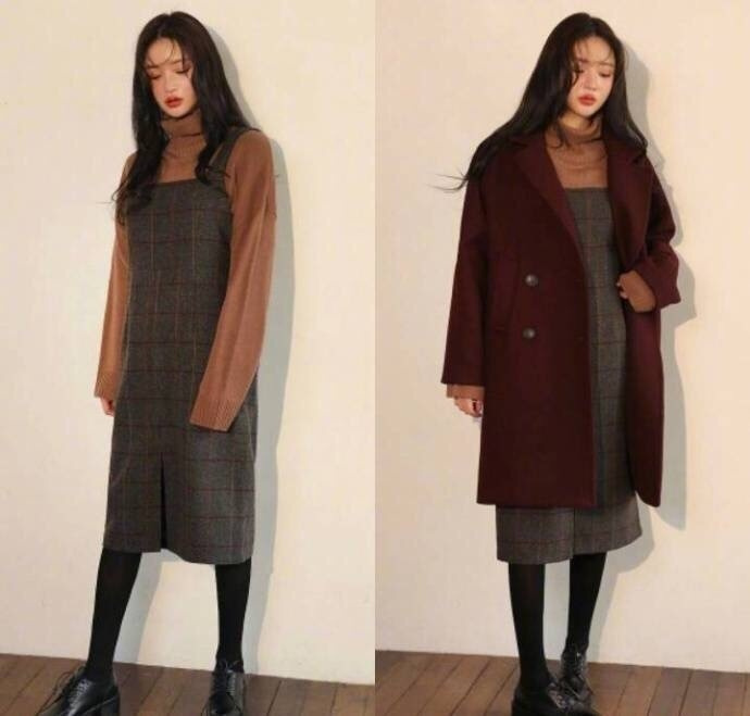 网络美女照片_长发女生的实用日常搭配参考 3