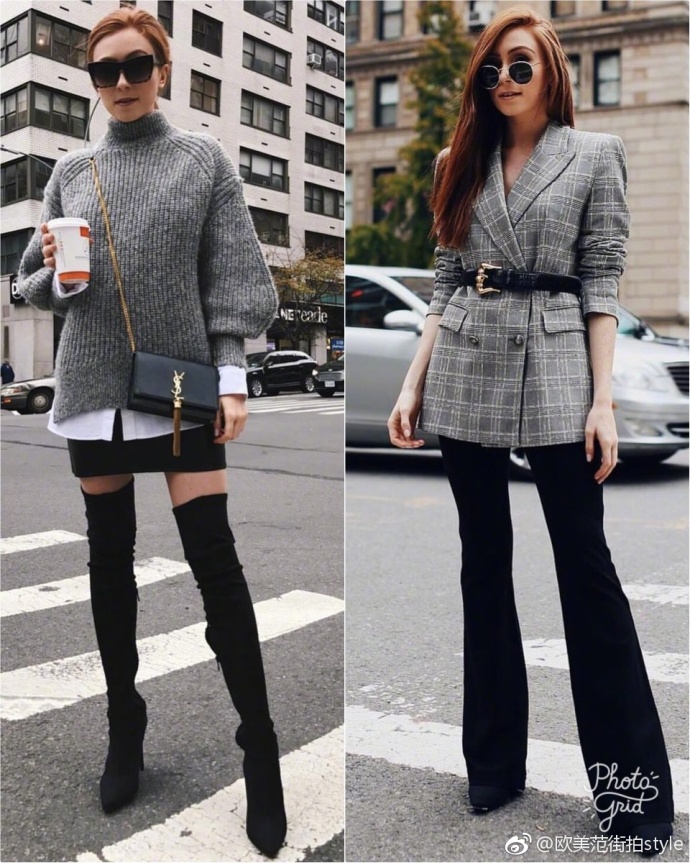 时髦有型的纽约博主retroflame秋冬私服穿衣搭配借 4