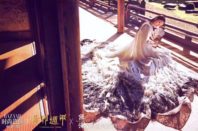 时尚芭莎电影组X奇门遁甲X周冬雨在京都醍醐寺拍 10