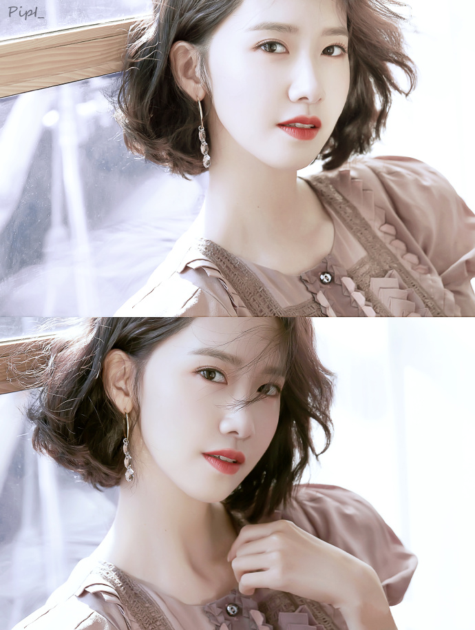 韩国美女明星林允儿短发造型唯美写真 8