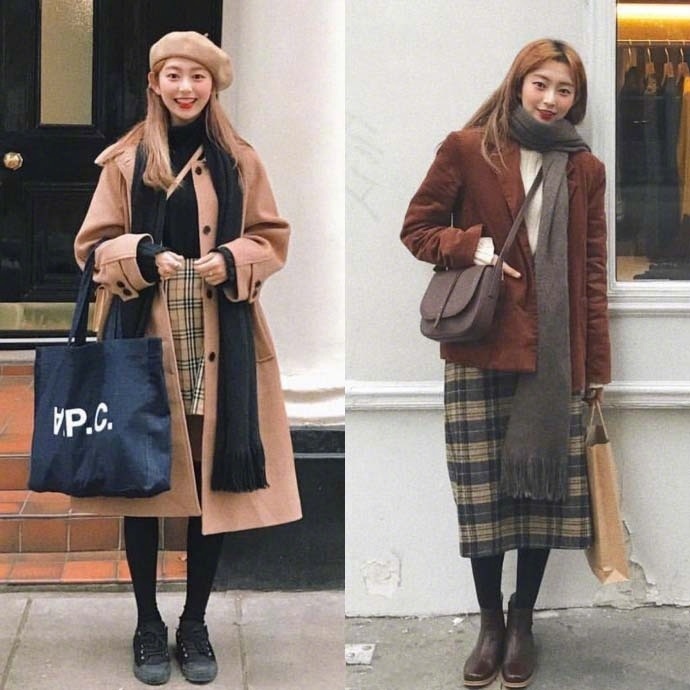 网络美女穿衣搭配参考_冬日活泼青春穿搭 5
