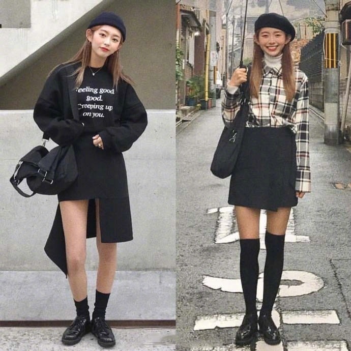 网络美女穿衣搭配参考_冬日活泼青春穿搭 9