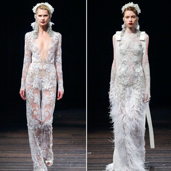 Naeem Khan Bridal Fall 2018异域风情的波西米亚新娘婚