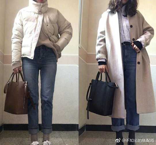 冬季美女穿衣搭配_简约不显臃肿的时尚冬季穿搭