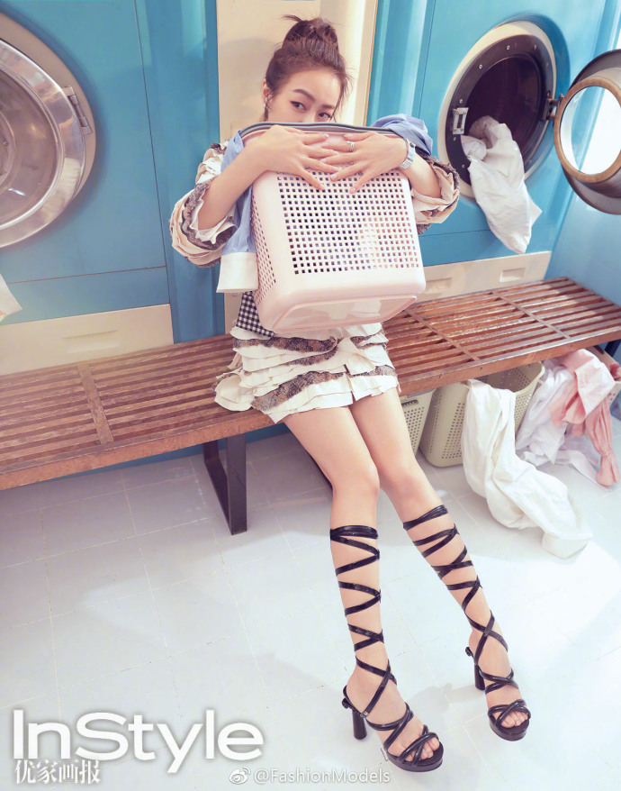 青岛美女明星宋茜《Instyle优家画报》大闹洗衣房 2