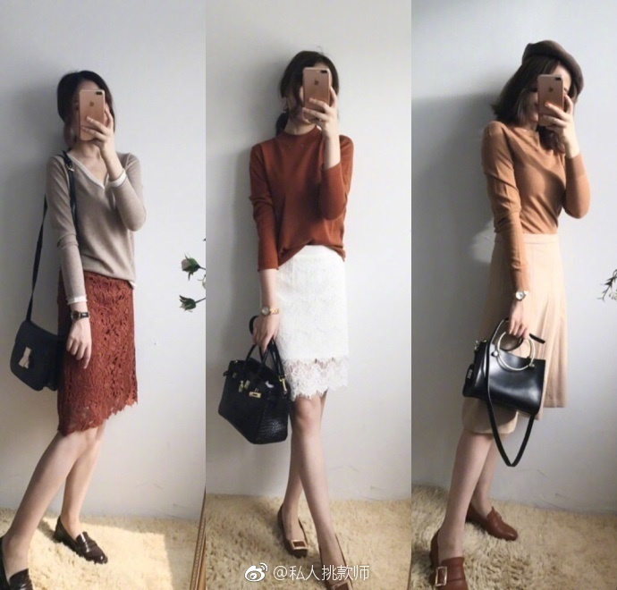 温柔棕色系知性美女穿搭参考 5