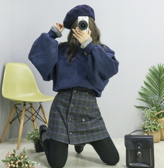 韩式冬日萌搭秒变少女穿衣搭配参考 8