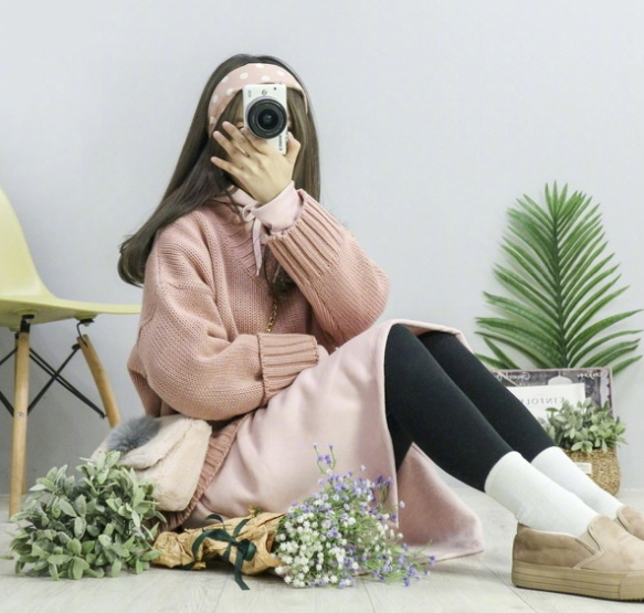 韩式冬日萌搭秒变少女穿衣搭配参考 9