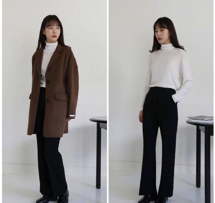 清纯美女温柔气质的日常Look外套与内搭的搭配参 4