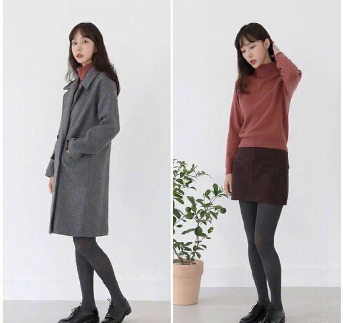 清纯美女温柔气质的日常Look外套与内搭的搭配参 8