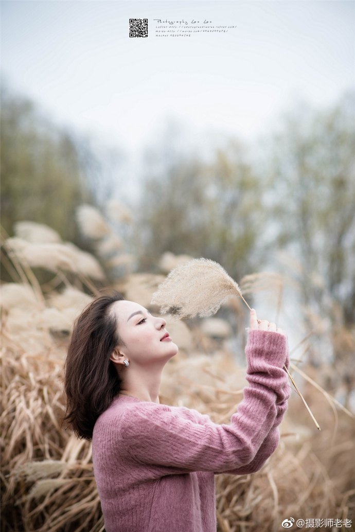 清纯美女SUSU深冬的芦苇唯美图片 3