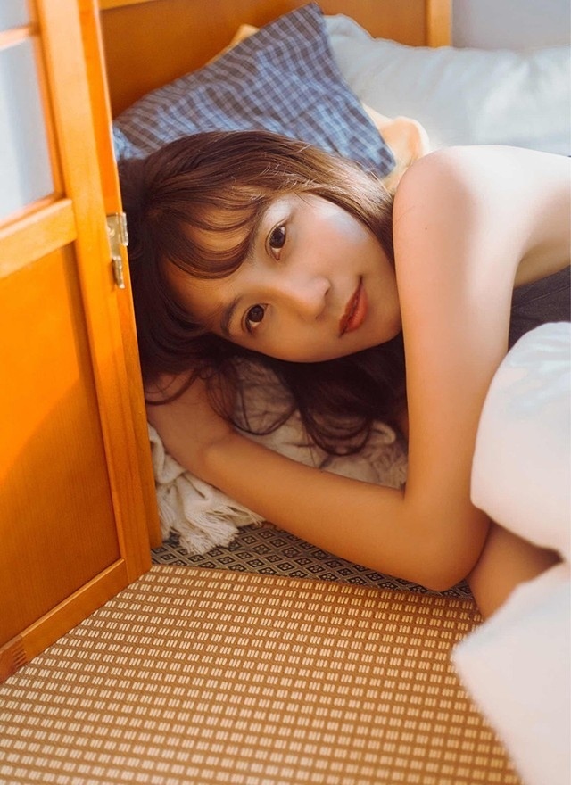 牛仔裙日系清纯美女清新脱俗图片 2
