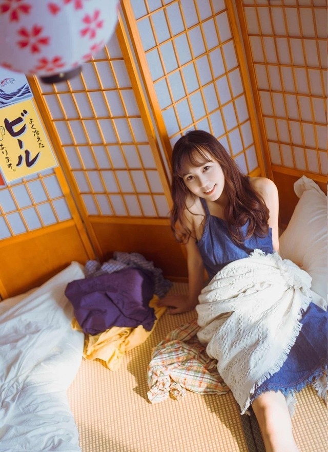 牛仔裙日系清纯美女清新脱俗图片 5