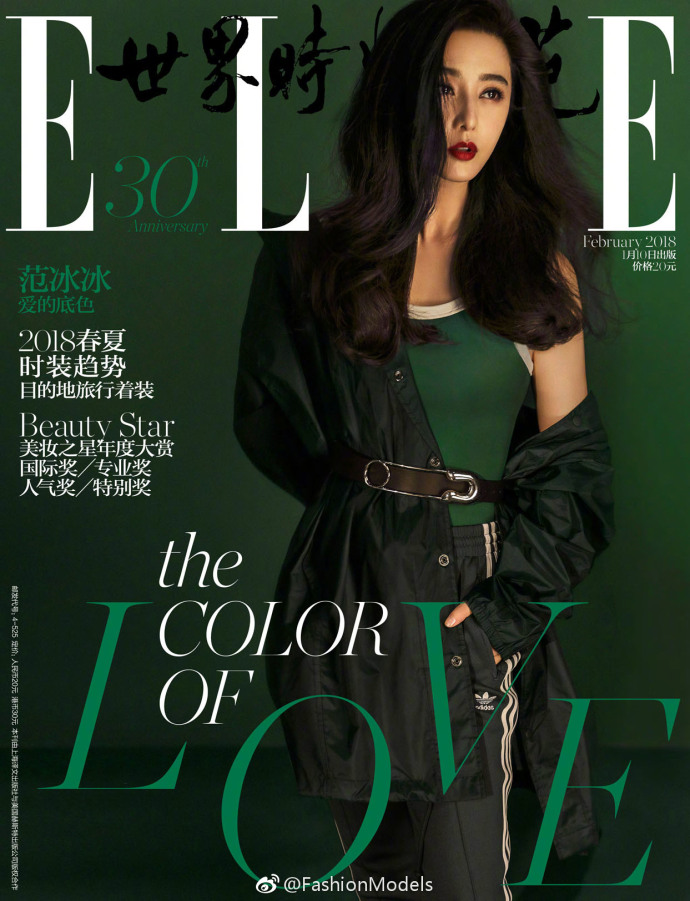 明星情侣范冰冰李晨携手登上ELLE China 2月刊封面