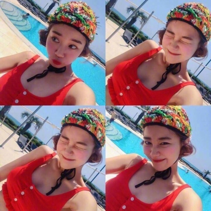 美女自拍姿势_女生四宫格拍照法get 9