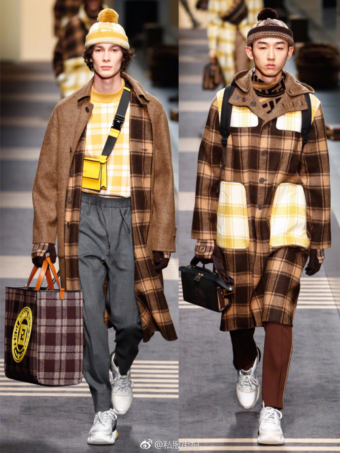 FENDI2018秋冬Collection秀场的欧美男模走秀图片 2