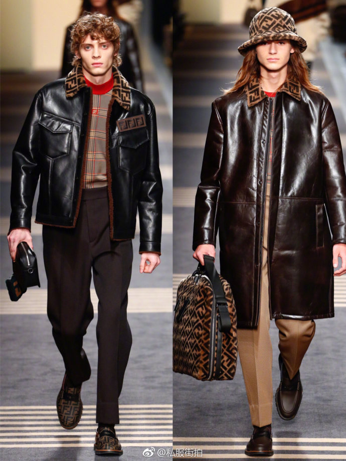FENDI2018秋冬Collection秀场的欧美男模走秀图片 4