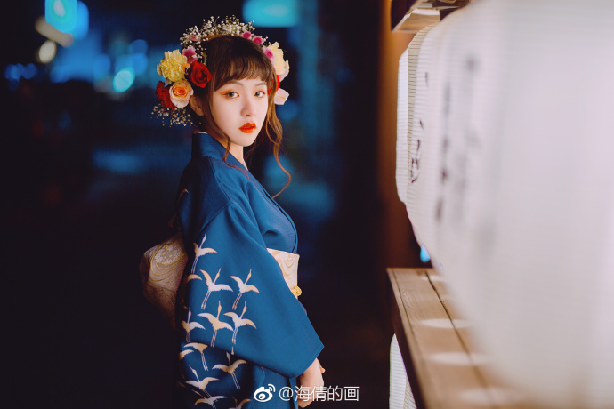 微博清纯美女许白桥日本和服唯美写真 2