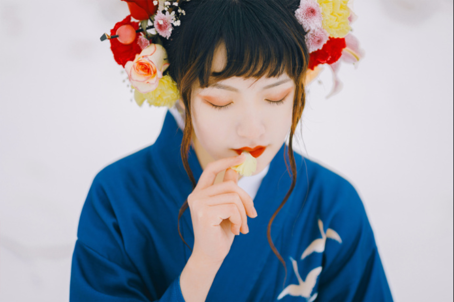 微博清纯美女许白桥日本和服唯美写真 9