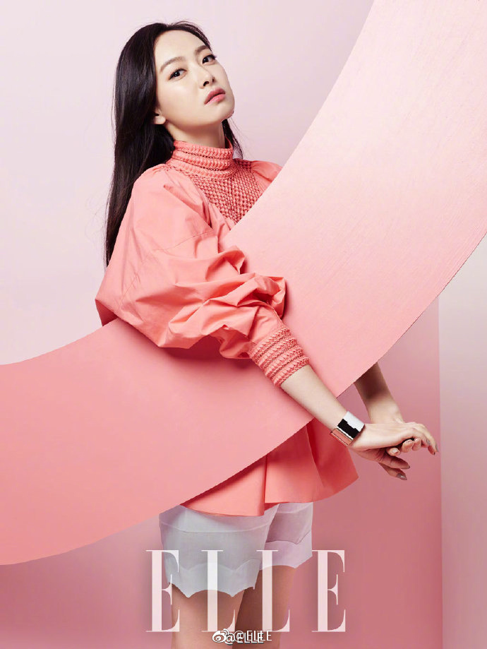 青岛美女明星宋茜ELLE杂志粉红时尚图片 4
