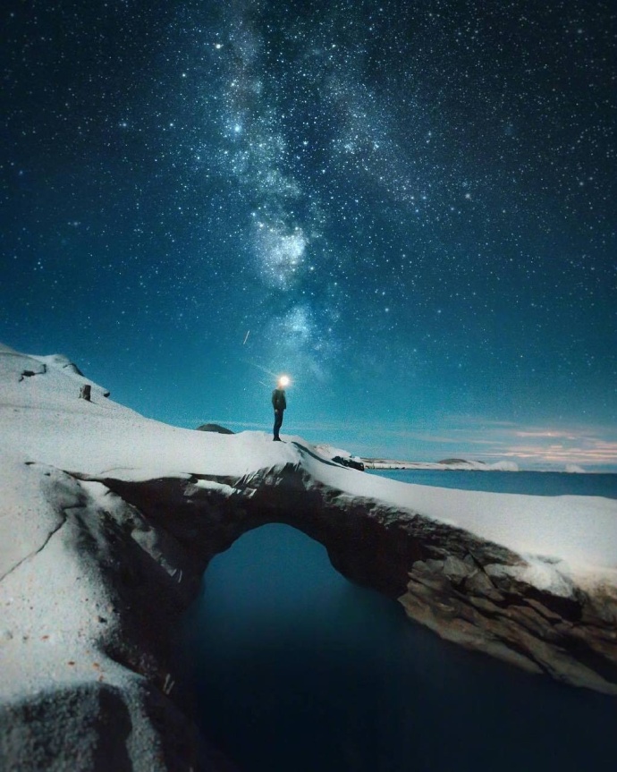 希腊星空大海的完美融合风景图片 6
