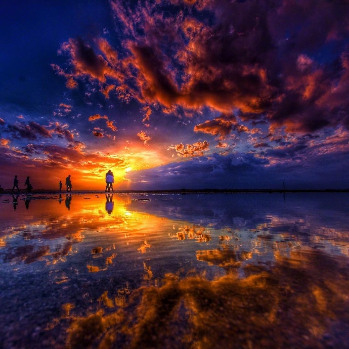 惠灵顿的日落风景图片_转瞬间的美与震撼