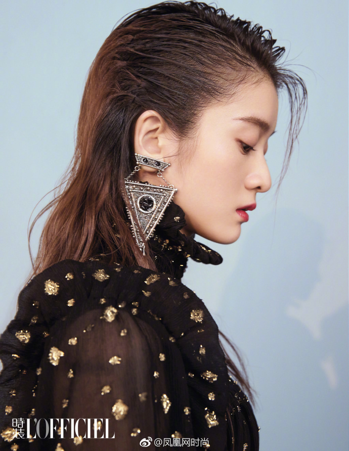 北京美女明星张雪迎Sophie小姐姐的湿发背头封面 3
