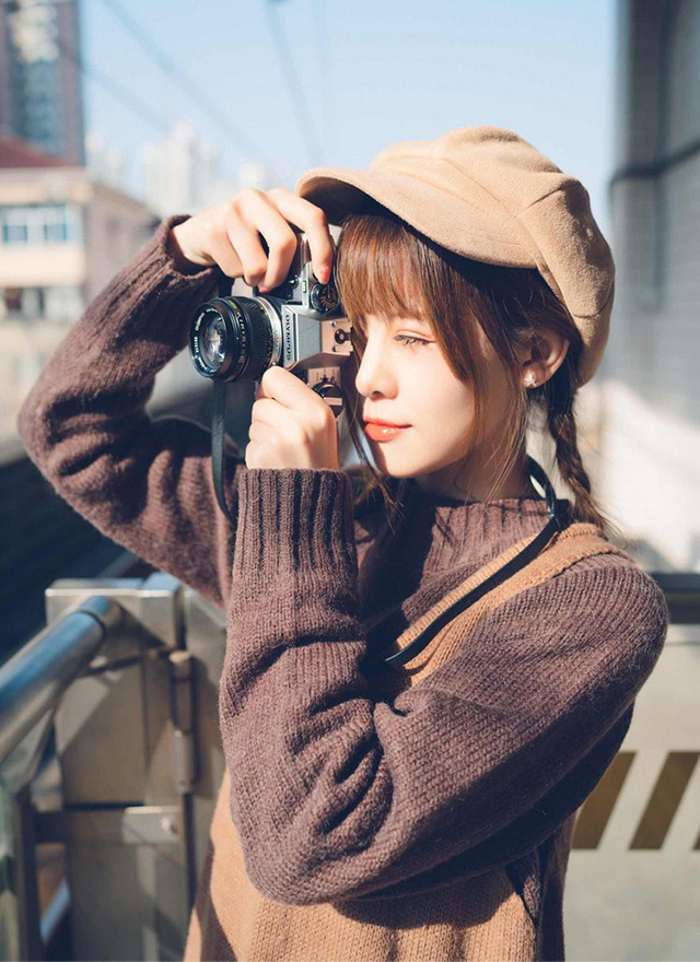 甜美白皙摄影美女小清新户外写真 6