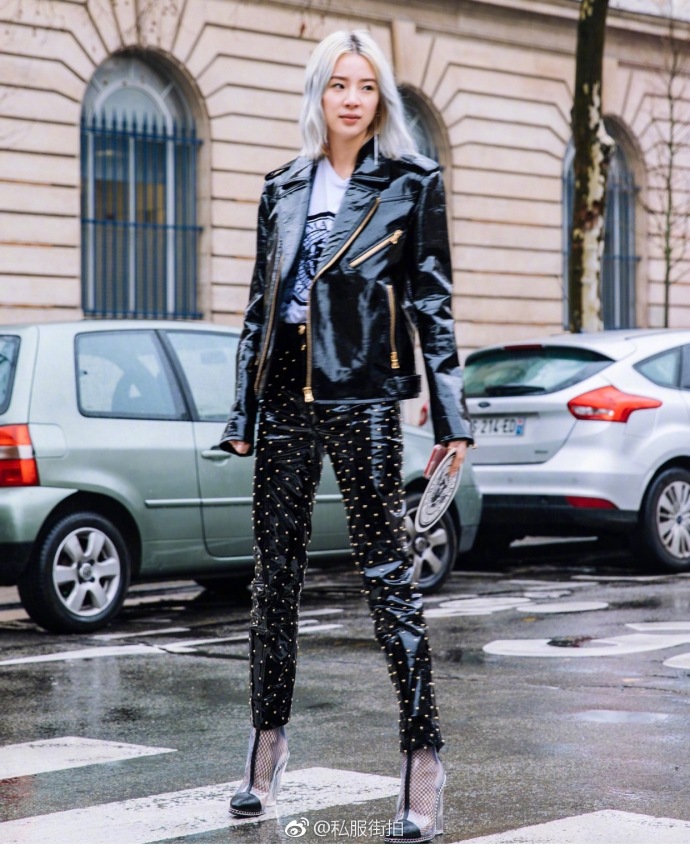 韩国美女Irene Kim艾琳巴黎观看Balmain2018秋冬时尚大 4