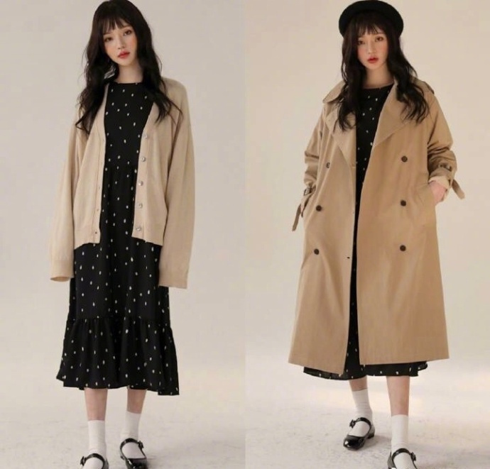 韩系甜美通勤风​​​​穿衣搭配LOOK