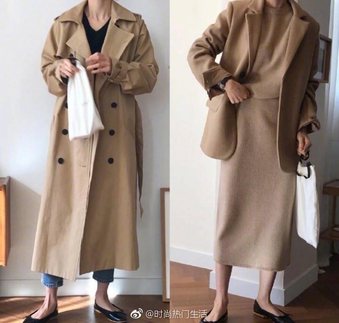 保暖与休闲感兼备的大衣风衣搭配look 4