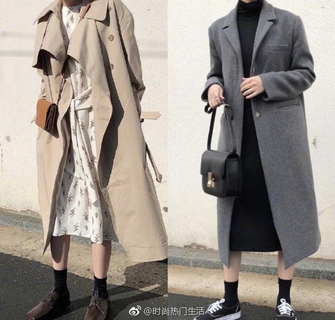 保暖与休闲感兼备的大衣风衣搭配look 5