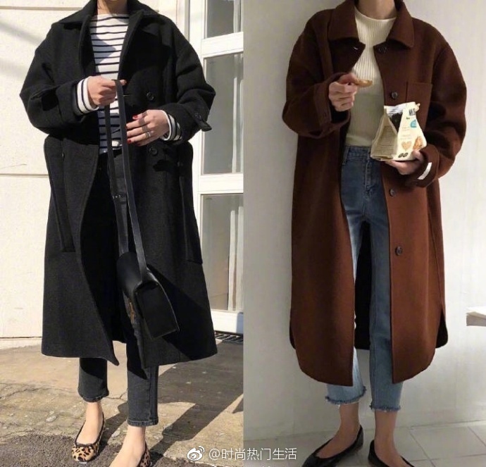 保暖与休闲感兼备的大衣风衣搭配look 7