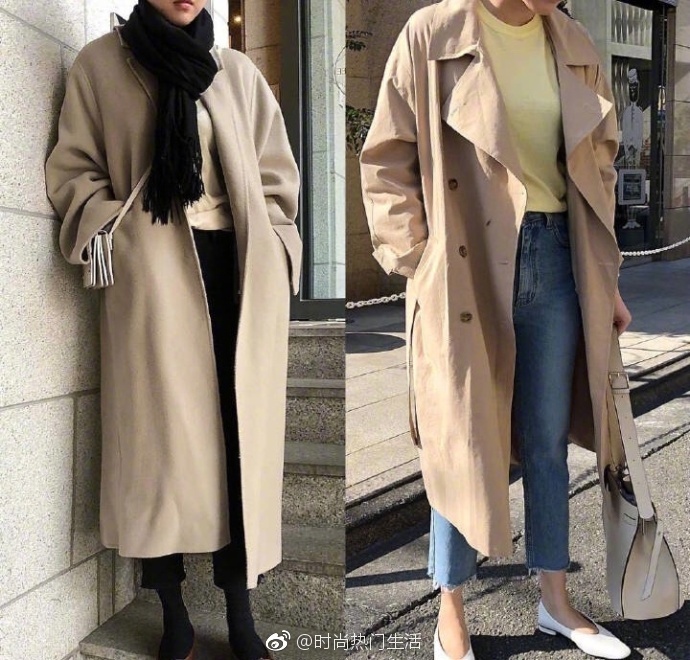 保暖与休闲感兼备的大衣风衣搭配look 9