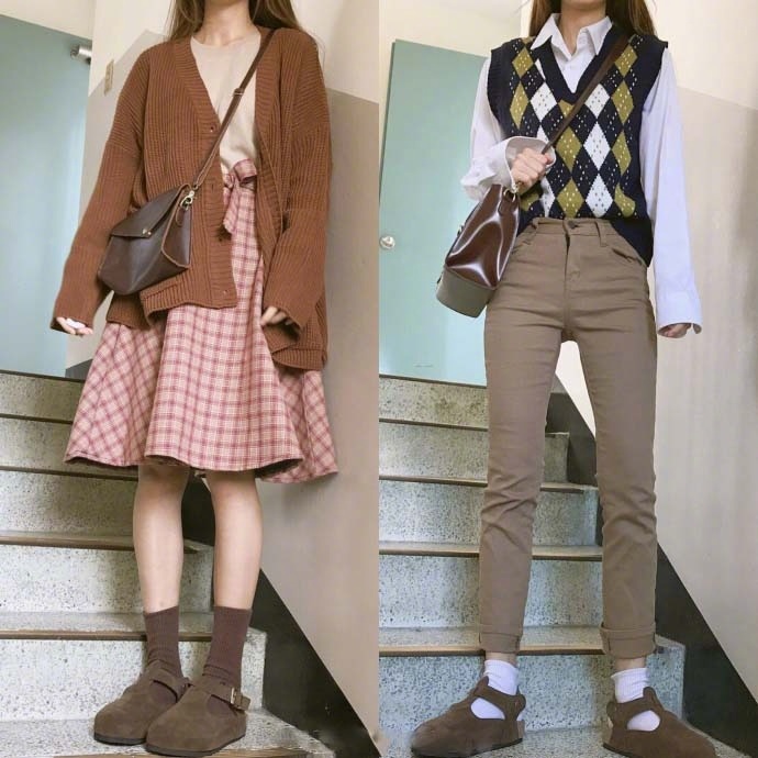 学生党甜美可爱系组合小马甲搭配LOOK