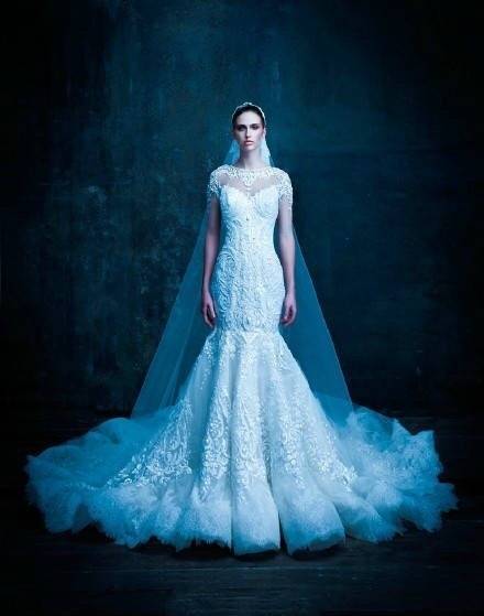 迪拜婚纱品牌Michael Cinco皇室风格婚纱礼服图片