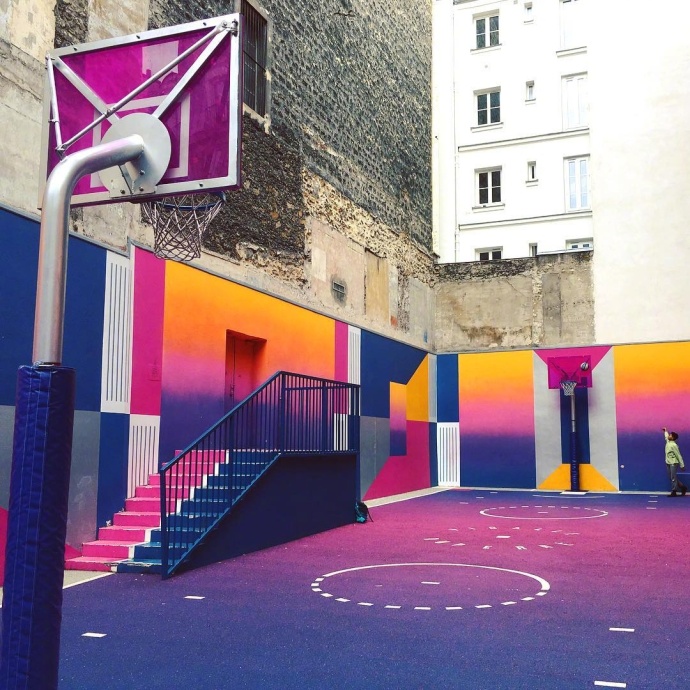 巴黎九区网红篮球场Pigalle Duperre风景图片 4