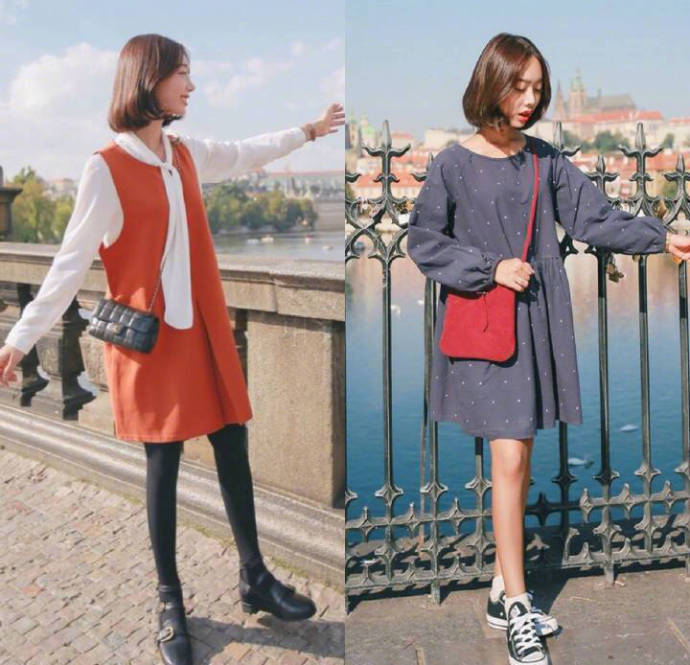 清纯美少女裙装约会穿搭look 2