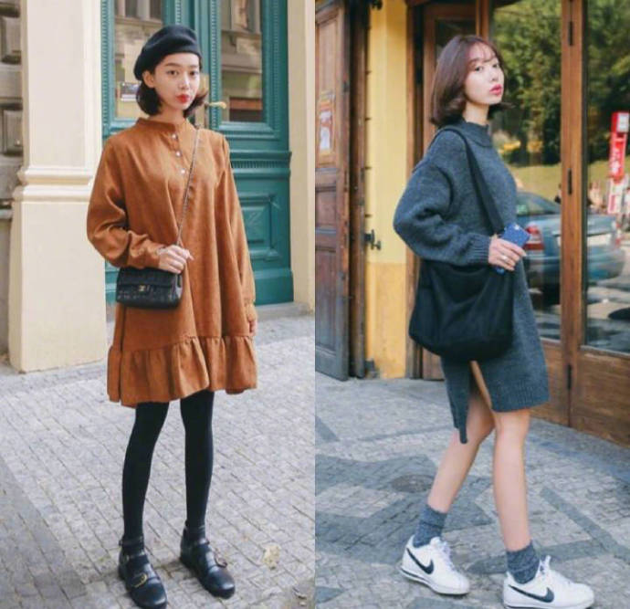 清纯美少女裙装约会穿搭look 4