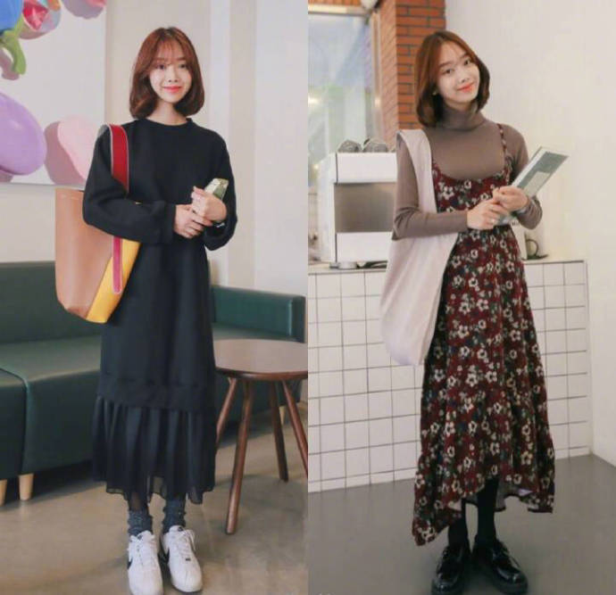 清纯美少女裙装约会穿搭look 7