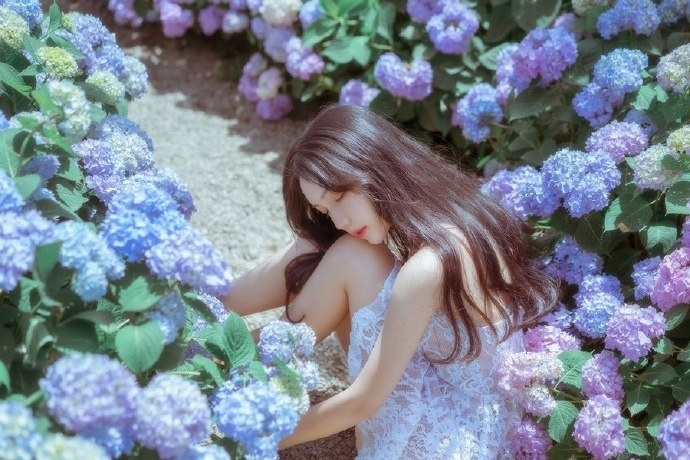 清纯美女花海女神范清纯图片 2